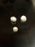 Natural deep sea oyster pearls