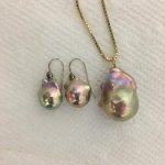 fireball pendant and earrings Pearl Paradise