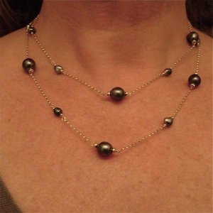 Tahitian Tin Cup Gone Wild (Kamoka pearls)