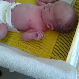 Baby Samuel - a few minutes old....