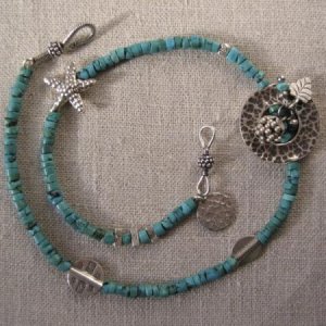 Turquoise and hill tribe silver