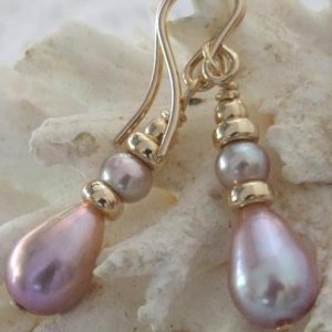 High Lustre Purple Drip Earrings.