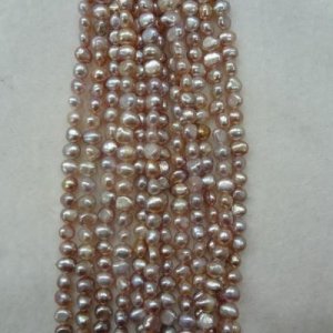 5- 6mm purple baroque pearl strand