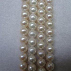 8 -9mm AA white round pearl strand