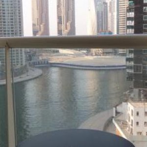 Room with a (pearl) view - view from balcony into Dubai Marina - humidity about 70c here and on the 9th floor. Love my new long set of HK freshwater pearls.