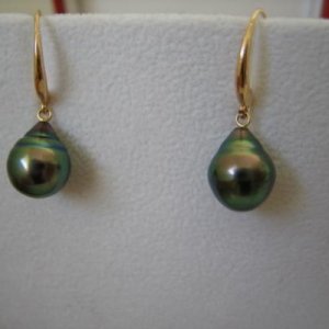 Green drop TPM earrings2