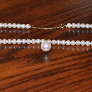 5mm top quality pearl with 9mm pearl pendant