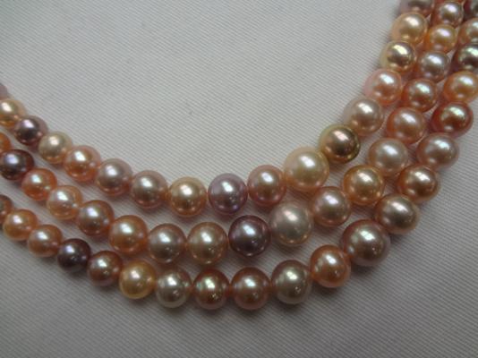 4.5 -9mm metalic mixedcolor pearl strands