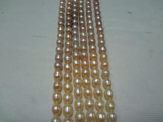 5- 6mm colorful rice pearls