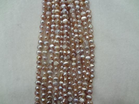 5- 6mm purple baroque pearl strand