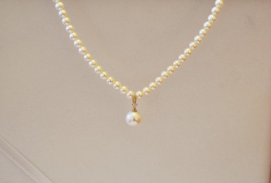 5mm top quality pearl with 9mm pearl pendant 1