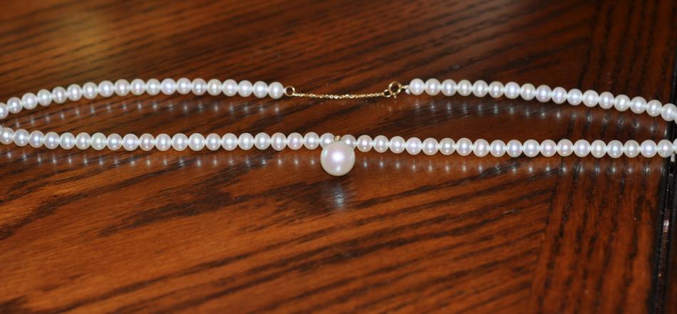 5mm top quality pearl with 9mm pearl pendant