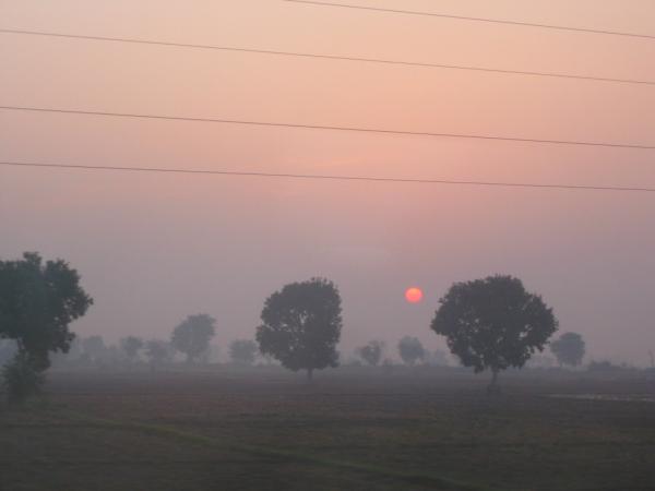 6:00 a.m. on my way to Agra