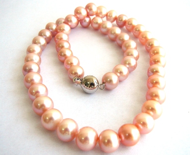 9-10 mm necklace pink