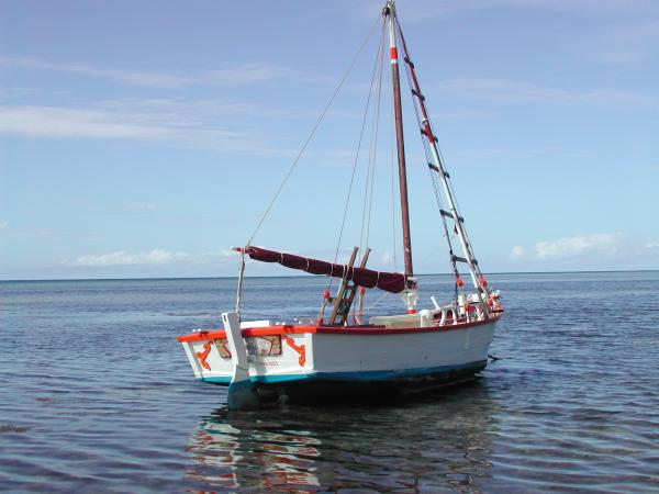 A boat out on the reef