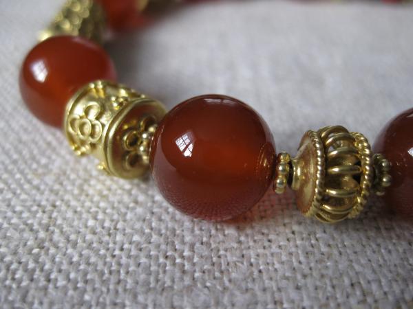 Carnelian and vermeil gold