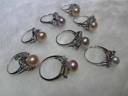 cheap alloy pearl rings