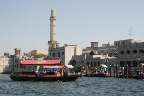 Crossing the creek in Dubai