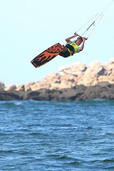 Kiteboarding.