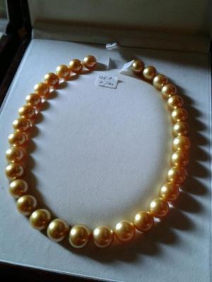 Our AAA Grade of Golden South Sea Pearls size 14mm - 17mm