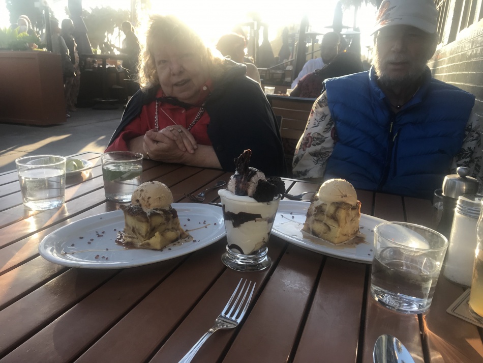 The day after the ruckus I was fortunate to meet with jeg, CathyKeshi and Walter for a fun dinner in Santa Monica.  Full disclosure, I ate the sundae!!